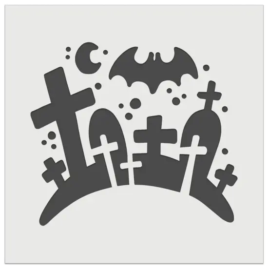 Halloween Graveyard Cemetery Tombstones Wall Cookie DIY Craft Reusable Stencil {7}