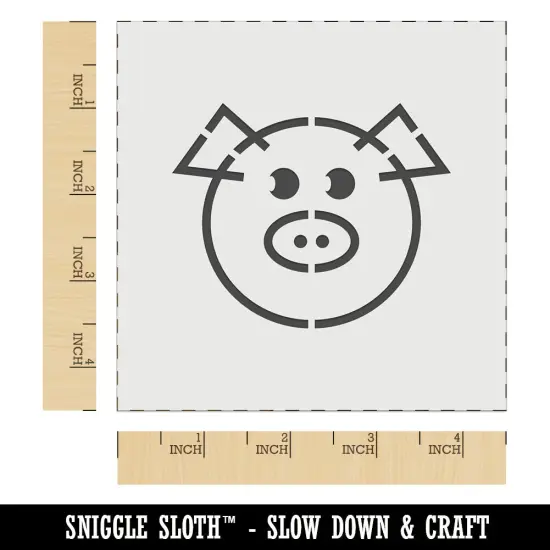 Cute Pig Face Wall Cookie DIY Craft Reusable Stencil {6}