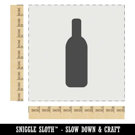 Wine Bottle Solid Wall Cookie DIY Craft Reusable Stencil {1}