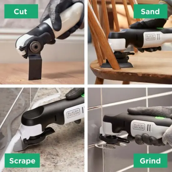 BLACK+DECKER Reviva 12V MAX* Oscillating Multitool (REVCOM12C) {3}