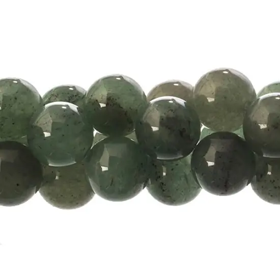 Earth's Jewel 8" Green Aventurine Natural Semi-Precious Strung Bead {4}