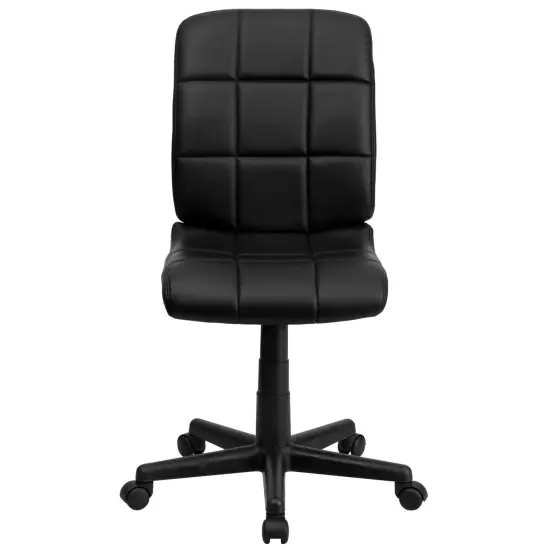 Emma and Oliver Mid-Back Quilted Vinyl Swivel Task Office Chair Black {3}
