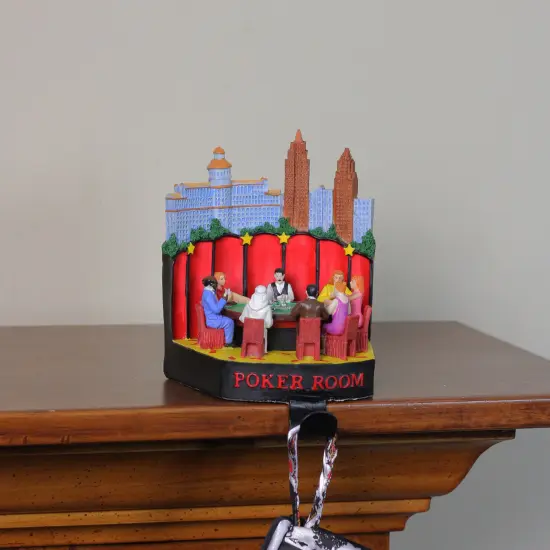 Sterling 7.25" Red and Blue Casino Gambling Poker Room Christmas Stocking Holder {4}