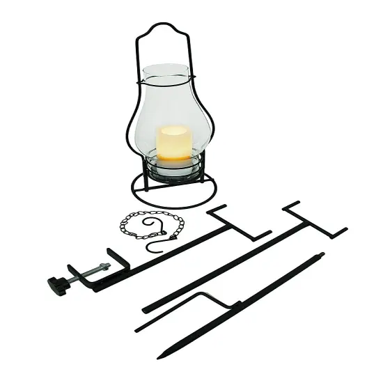 4 in 1 Glass Candle Lantern w/LED Flameless Candle {1}