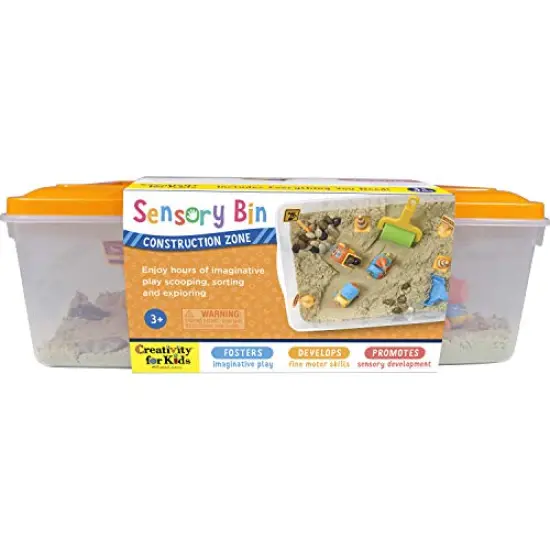 Sensory Bin: Construction Zone Playset - Preschool Learning Activities, Excavator Toys for Boys Ages 3-5+, Outdoor Toys and Gifts for Kids {3}