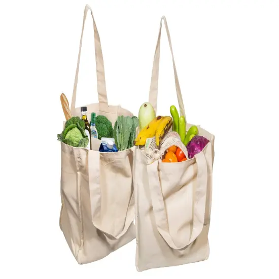 Canvas Grocery Tote Bags {2}