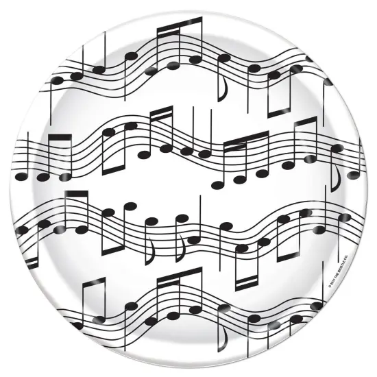 Musical Notes Plates (Pack of 12) {1}