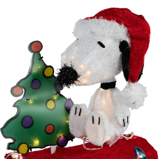 Northlight LED Lighted Peanuts Snoopy on Mailbox Outdoor Christmas Decoration - 32" - Clear Lights Multi {6}