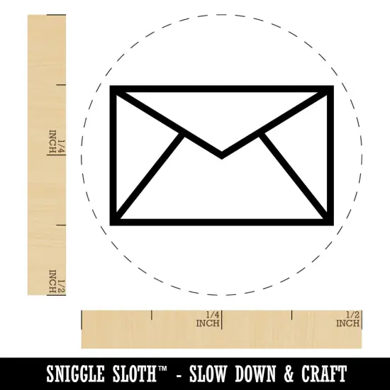 Envelope Mail Self-Inking Rubber Stamp for Stamping Crafting Planners Brown {1}