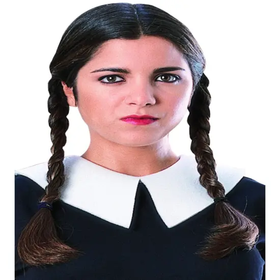 Adult Adams Family Wednesday Deluxe Adult Costume Wig {1}
