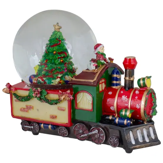 Northlight Christmas Train with Tree Musical Snow Globe Decoration - 8" Multi {6}
