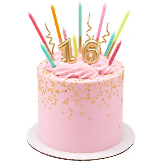 Twist Shaped Candles Gold {4}