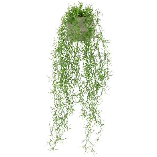 Northlight Artificial Cascading Succulent Plant in Gray Stone Pot - 22" Green {1}