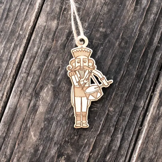 Ornament - Nutcracker - Raw Wood 4x2n {3}