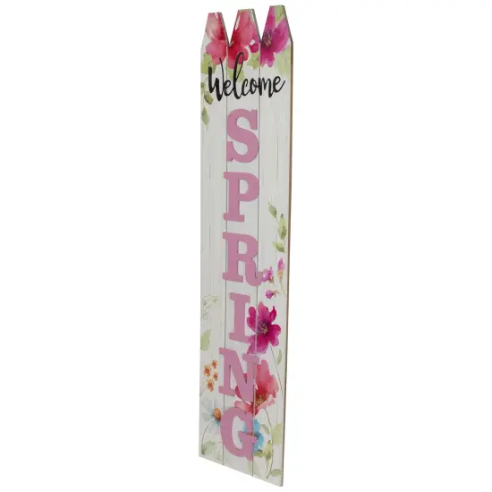 Northlight 40" Welcome Spring Floral Outdoor Porch Board Sign Decoration Pink {6}
