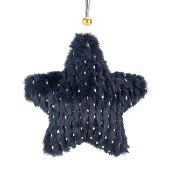 Northlight Plush Star Christmas Ornament - 5.5" - Blue and Gold {5}