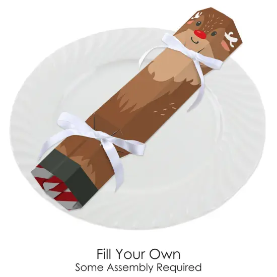 Big Dot of Happiness Very Merry Christmas - No Snap Holiday Reindeer Party Table Favors - DIY Cracker Boxes - Set of 12 {3}