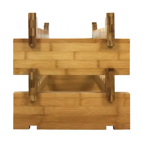 Oceanstar 18-Bottle Stackable Bamboo Wine Rack Brown {5}