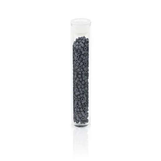 Miyuki Delica Seed Bead 11/0 Metallic Matte Black Luster {3}