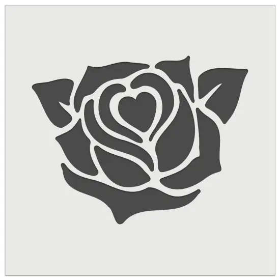 Rose Heart Center Wall Cookie DIY Craft Reusable Stencil {2}