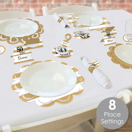 Big Dot of Happiness We Still Do - 50th Wedding Anniversary - Anniversary Party Paper Charger & Table Decorations Chargerific Kit for 8 {3}