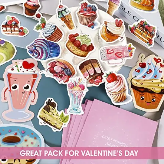 36 Pack Valentines Day Cards for Kids, Kids Valentines Day Cards with Cute Temporary Tattoos, Pink Envelopes & 80PCS Stickers, Valentines Cards for Classroom Exchange {5}