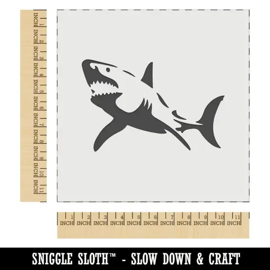 Great White Shark Wall Cookie DIY Craft Reusable Stencil {1}