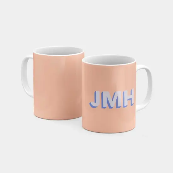 Monogram 3D Initials 11oz Mug III {2}