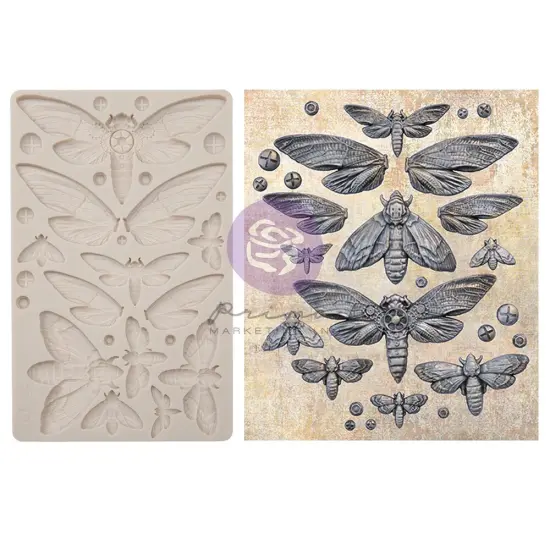 Finnabair Decor Moulds 5"X8"-Nocturnal Insects {4}