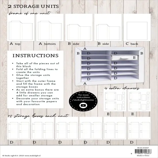 Studio Light HEN DIY Storage Block-Nr. 57, Ink Units {2}