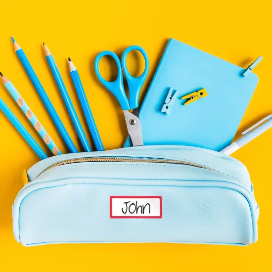 Avery No-Iron Fabric Name Labels, Rainbow Borders Preprinted Designs, Handwrite-Only, 24 Preprinted Labels (40706) {6}