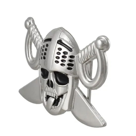 Lewd Knight Skull & Crossed Swords Belt Buckle {3}