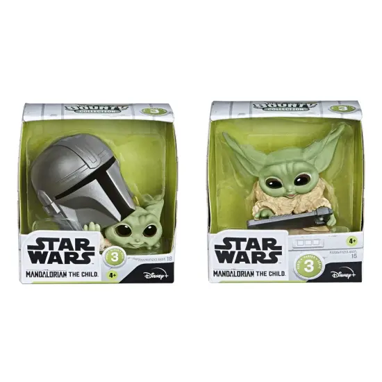 STAR WARS The Bounty Collection Series 3 The Child Figures 2.25-Inch-Scale Helmet Peeking, Datapad Tablet Posed Toys 2-Pack, Ages 4 and Up {3}