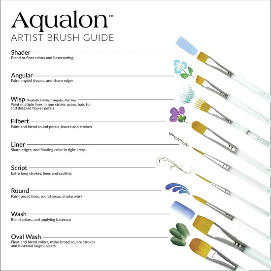 Royal & Langnickel(R) Aqualon Filbert Brush Set-7/Pkg {6}