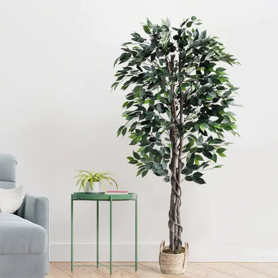 (2 Pack) 60"Artificial Ficus Tree in Basket (Set of 2) {2}