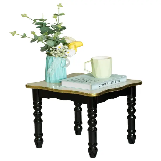 Versatile Square Wooden Side Table - Living Room Accent End Table with Rustic Charm, Sleek Design, and Storage Shelf for Modern Home Decor and Small Spaces White {3}