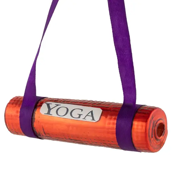 Northlight 4.25" Shiny Red Yoga Mat Glass Christmas Ornament {5}