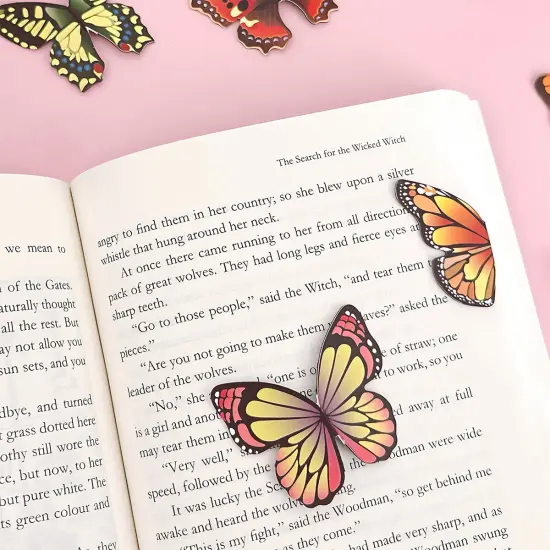 Wrapables Magnetic Butterfly Bookmarks, Page Marker, Foldable Butterfly Page Clips (Set of 30) {5}