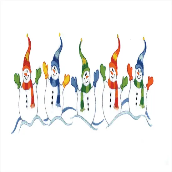 Tobin Stamped For Embroidery Pillowcase Pair 20"X30"-Snowman Row {3}