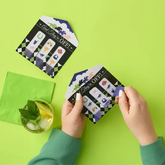 Big Dot of Happiness Kentucky Horse Derby - Horse Race Party Game Pickle Cards - Pull Tabs 3-in-a-Row - Set of 12 {3}