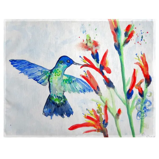 Betsy Drake Hummingbird & Fire Plant Place Mat Set of 4 {1}