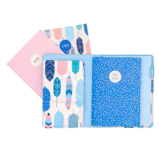 A6 Notebook and Passport Holder - Sky Blue {4}