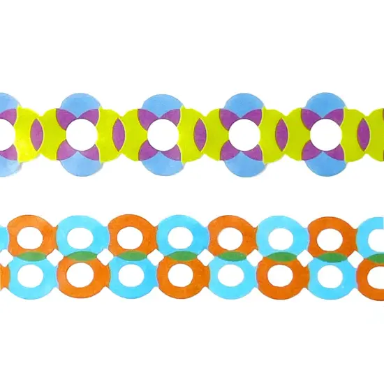 Wrapables Bright Geometric Design Hollow Washi Masking Tape 4M Length Total (Set of 2) Circle & Bubbles {4}