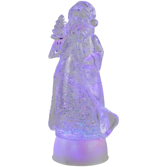 Northlight LED Lighted Color Changing Acrylic Santa Claus Christmas Decoration - 10" Clear {7}