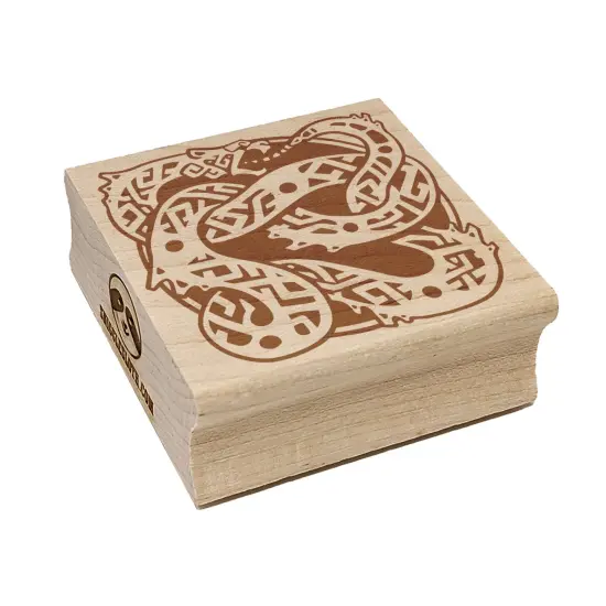 Jormungandr World Serpent Snake Ragnarok Square Rubber Stamp for Stamping Crafting {2}