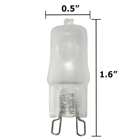 Platinum 40W 120V G9 Bi-Pin Base Frost Halogen Bulb {2}