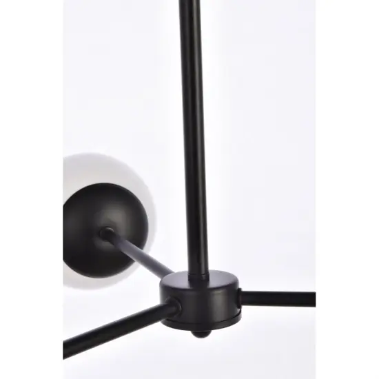 Briggs 32 inch pendant in black with white shade {6}