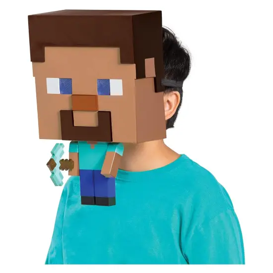 Minecraft Steve Child Costume Mask | One Size {1}