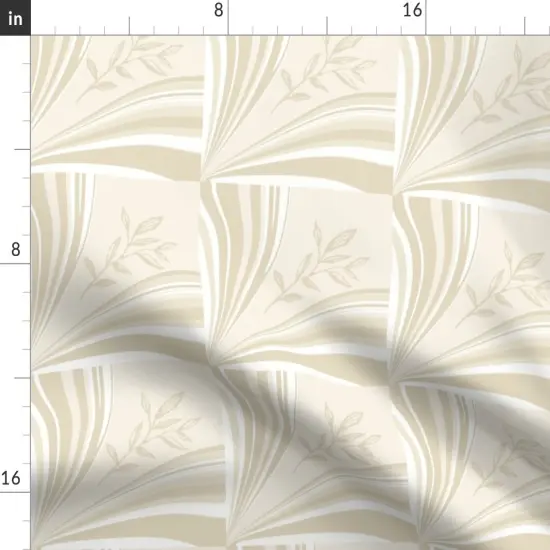 Various Fabrics by the Yard or Fat Quarter Leaves Botanical Traditional Squares Branch Foliage Neutral Custom Printed Fabric by Spoonflower {2}