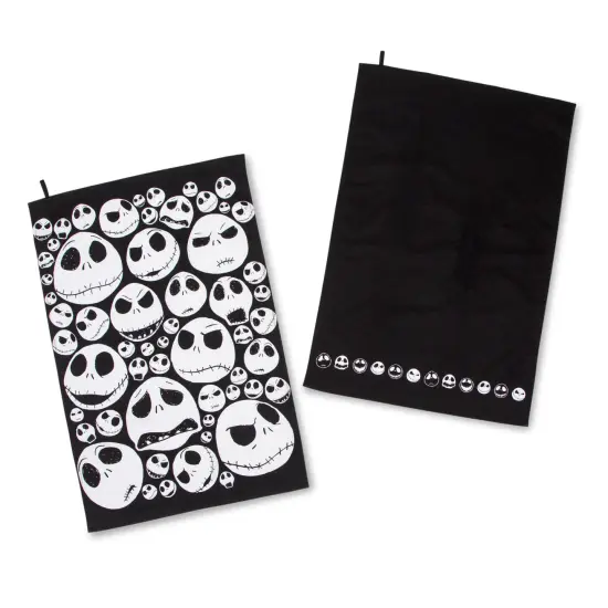 Disney The Nightmare Before Christmas Jack Skellington Faces Kitchen Towel Set {1}